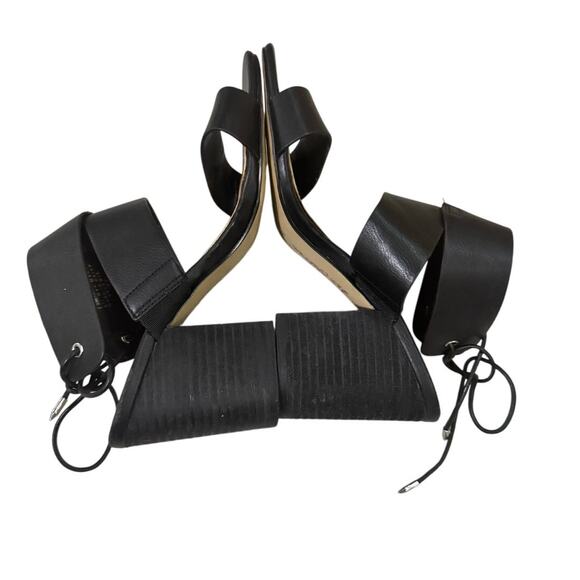 Sam Edelman Valerie Lace Up Black Block Heel Sandals Women’s Size 7.5 - Picture 6 of 10